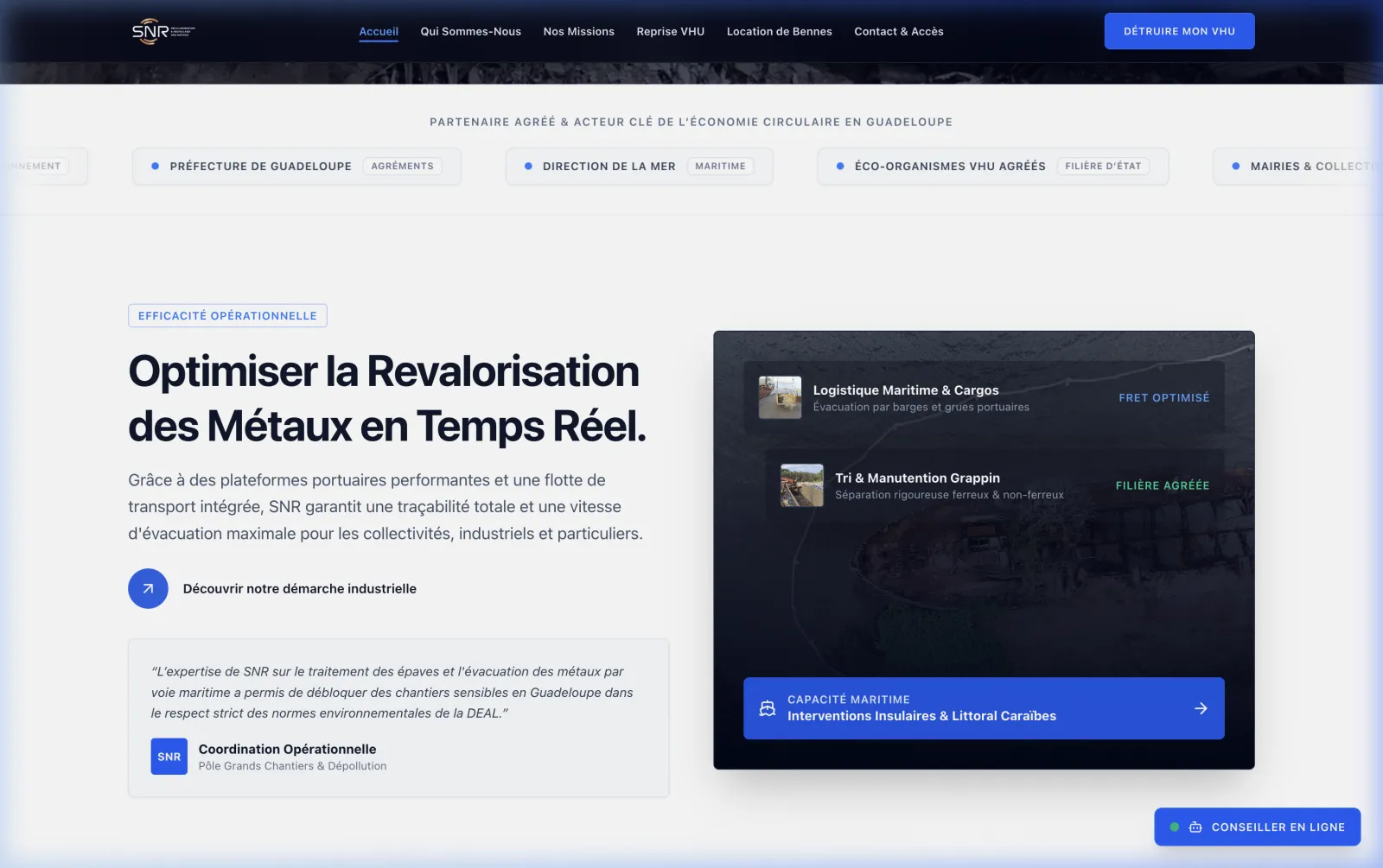 Services de recyclage de SNR